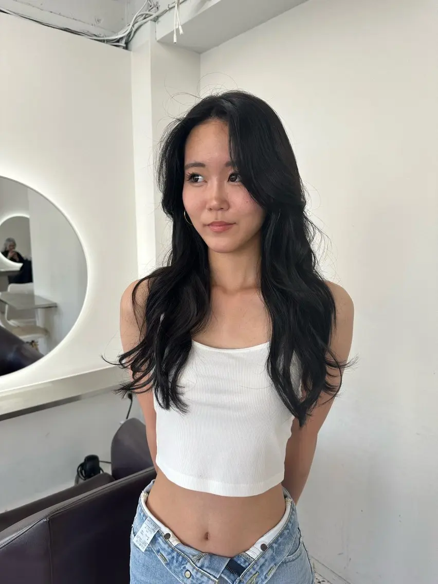 ロング カラー ヘアカラー トリートメント ヘアセット 垢抜けレイヤーカラー ✨yudai✨のヘアスタイル