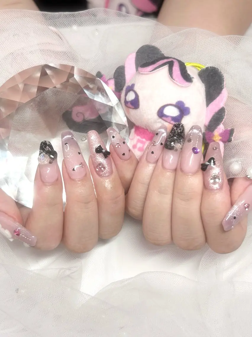 ネイル リボン ハンドネイル 🎀WOLTOKYO 池袋🎀hinataのネイルデザイン