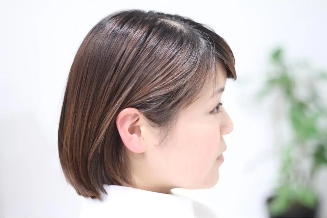 ショート カラー パーマ ボブ 矢島 真樹のヘアスタイル