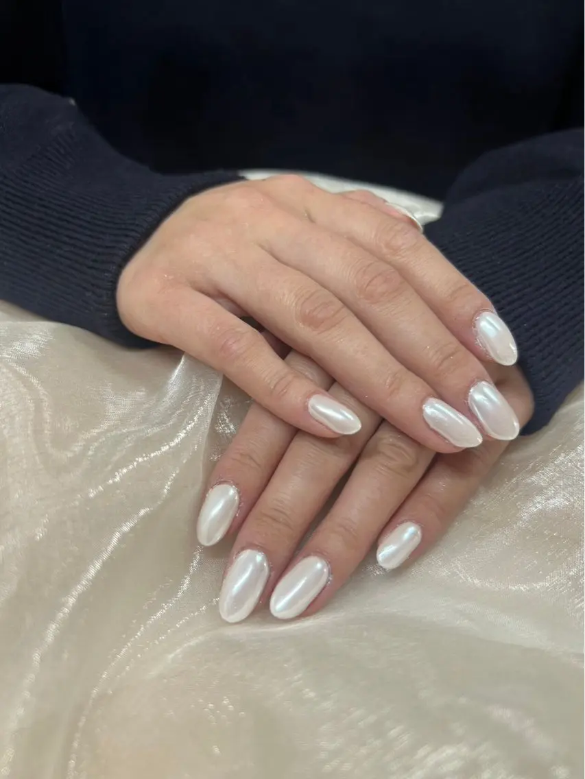ネイル オーロラネイル ワンカラーネイル Felix nail 🌼目黒店のネイルデザイン