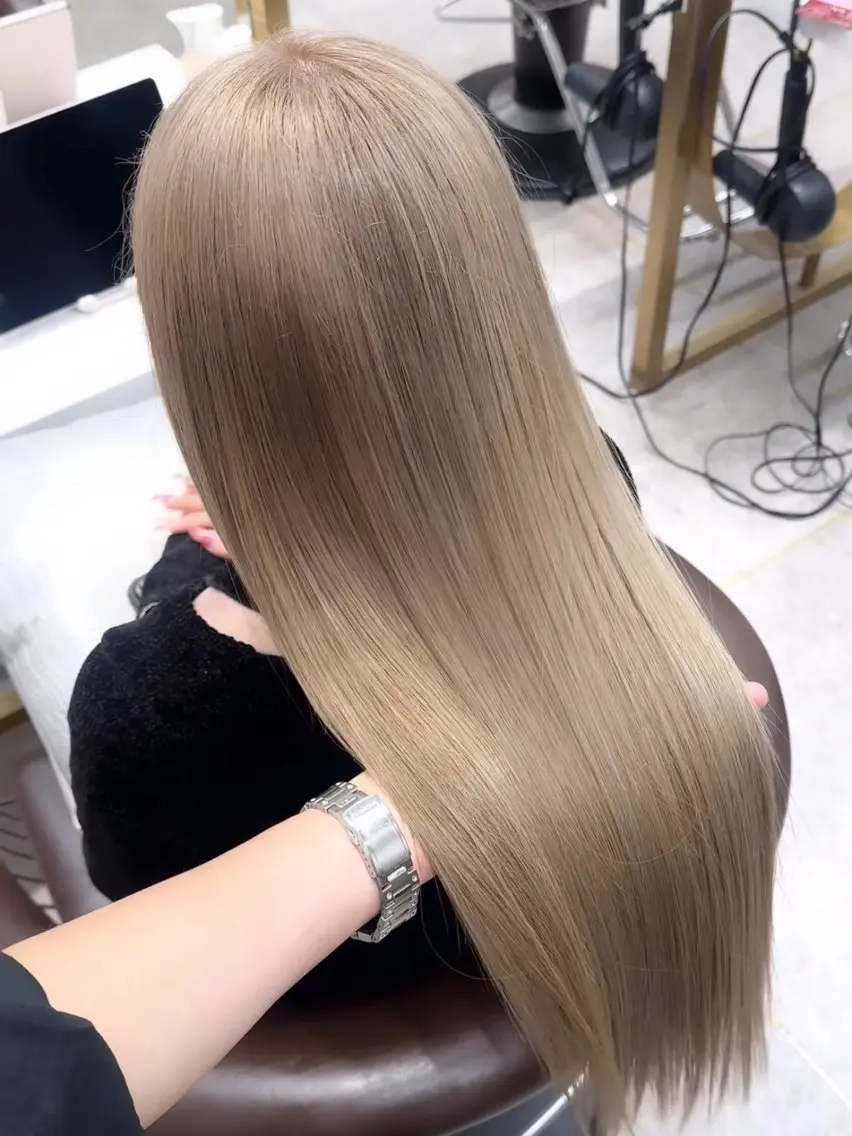 セミロング カラー ヘアアレンジ ヘアカラー トリートメント 天神/ブリーチ/ ブリーチなしカラーのヘアスタイル