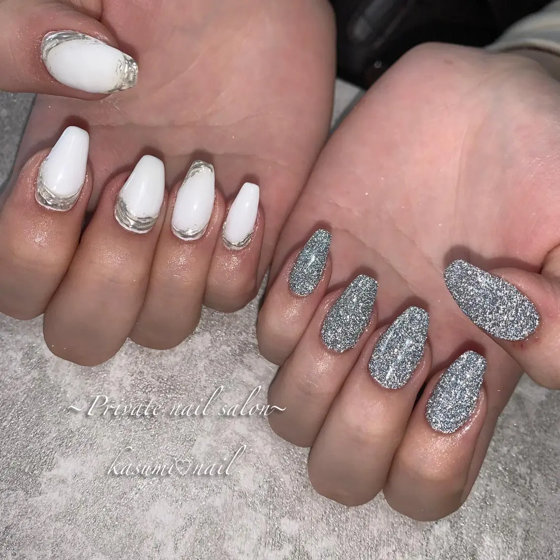 ネイル フラッシュネイル ミラーネイル ニュアンスネイル KASUMI♡ Nailのネイルデザイン