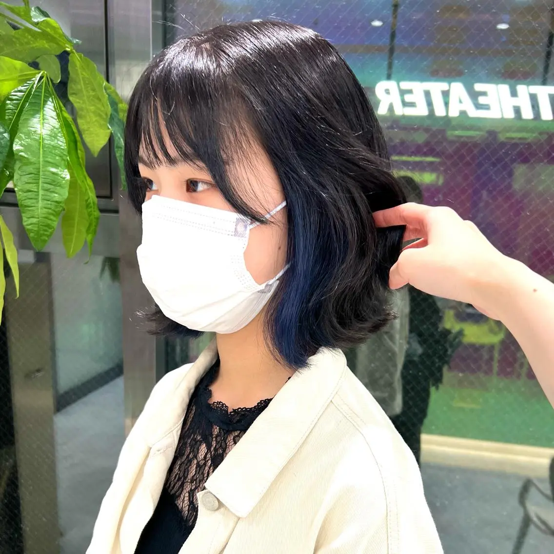 ショート カラー パーマ ヘアアレンジ メンズ キッズ ネイル マツエク・マツパ アイブロウ メンズインナーカラー ブルーカラー イヤリングカラー インナーカラー 眉カラー KANAMI 🌏のヘアスタイル