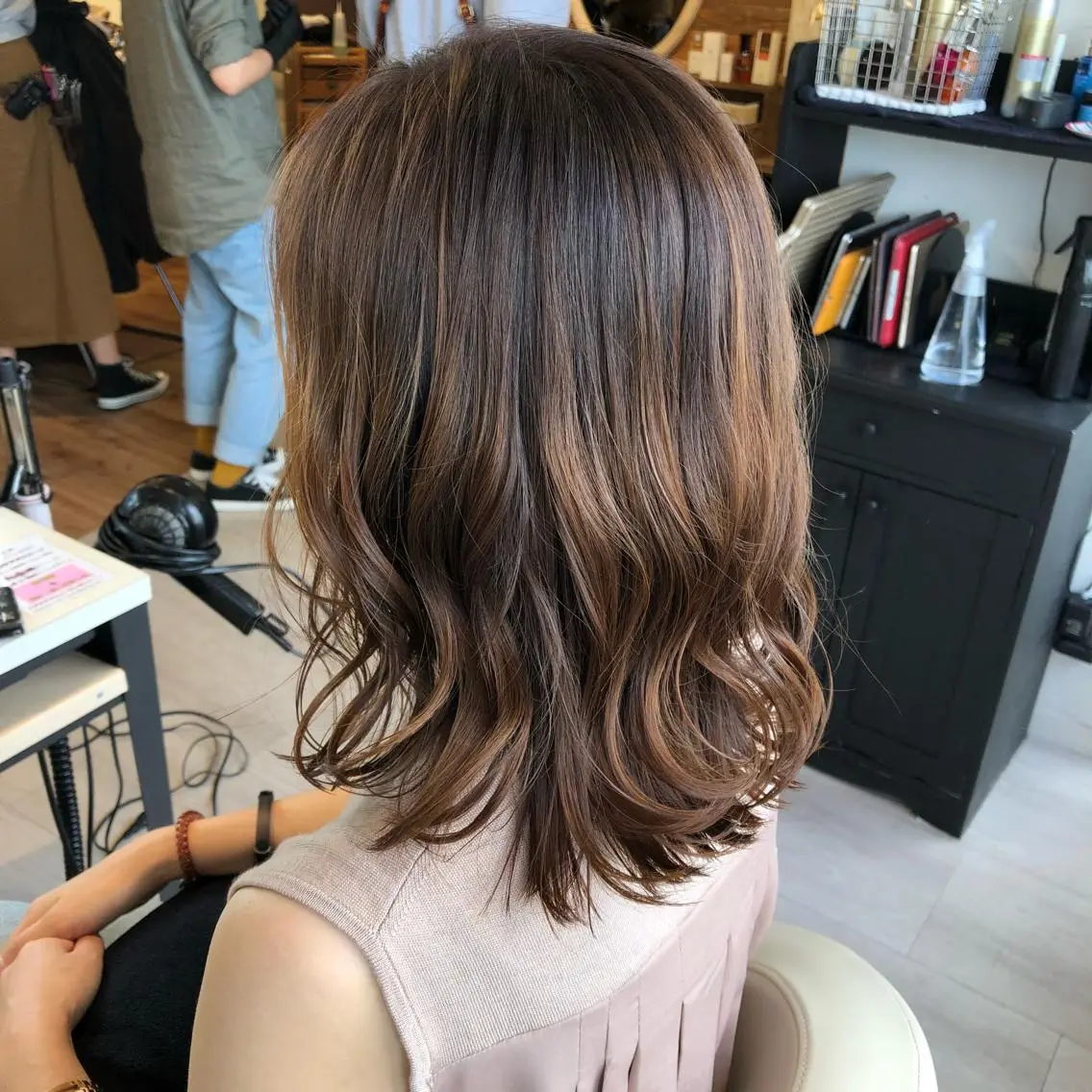 ミディアム カラー 金子 富士のヘアスタイル