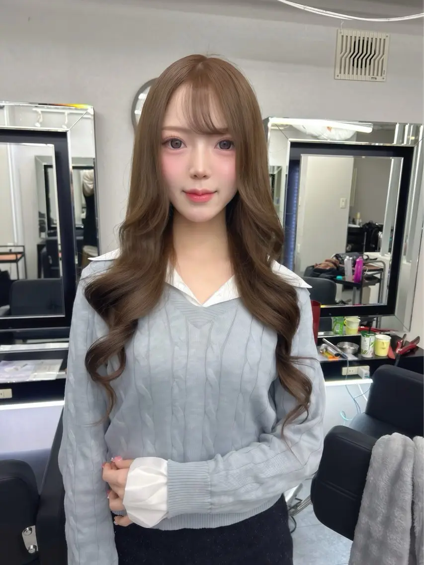 ロング カラー エクステ ヨシンモリ カット ヘアカラー トリートメント レイヤー/エクステ alpha下妻のヘアスタイル