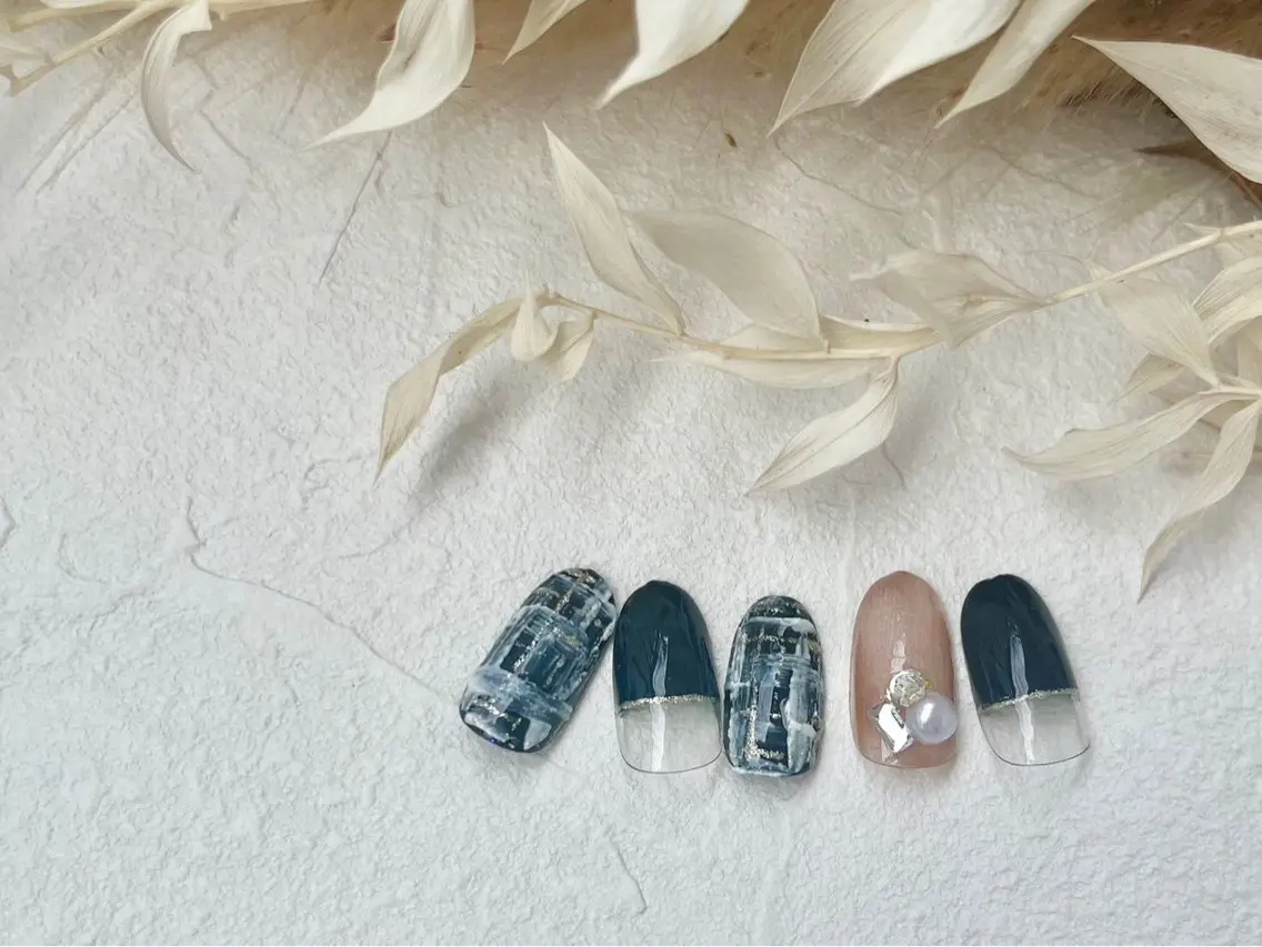 ネイル ジェルネイル メンズネイル パラジェル ワンホンネイル ブライダルネイル ハンドネイル kiki nail &brow二子玉川のネイルデザイン