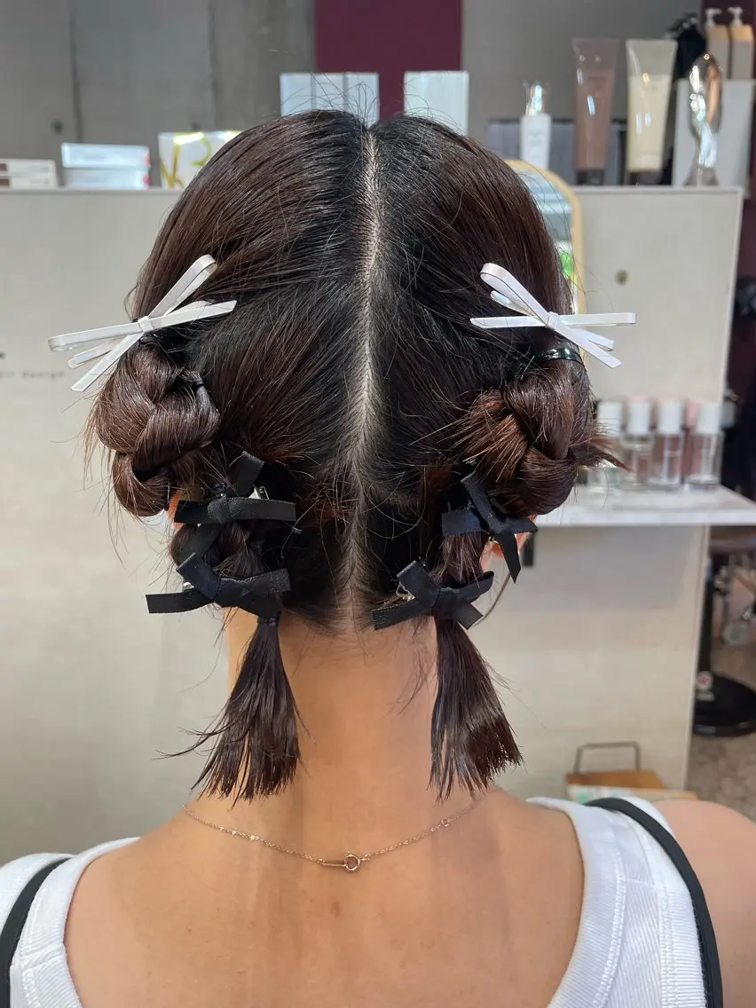 ショート ヘアアレンジ ヘアセット 東 史夏のヘアスタイル