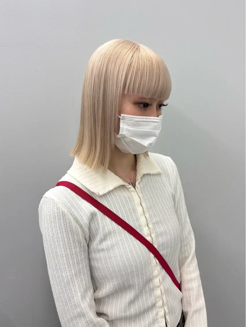 【ハイトーンケア︎💕︎︎ブリーチ+カット+トリートメント︎💕︎︎】の写真