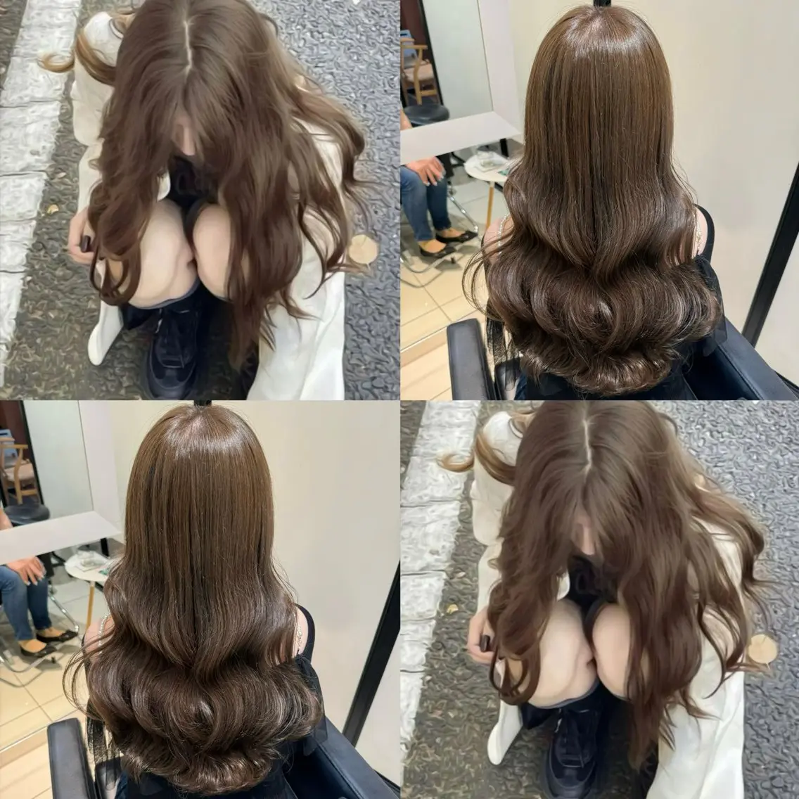 ロング カラー カット ヘアカラー トリートメント ブリーチなしカラー kana🐱のヘアスタイル