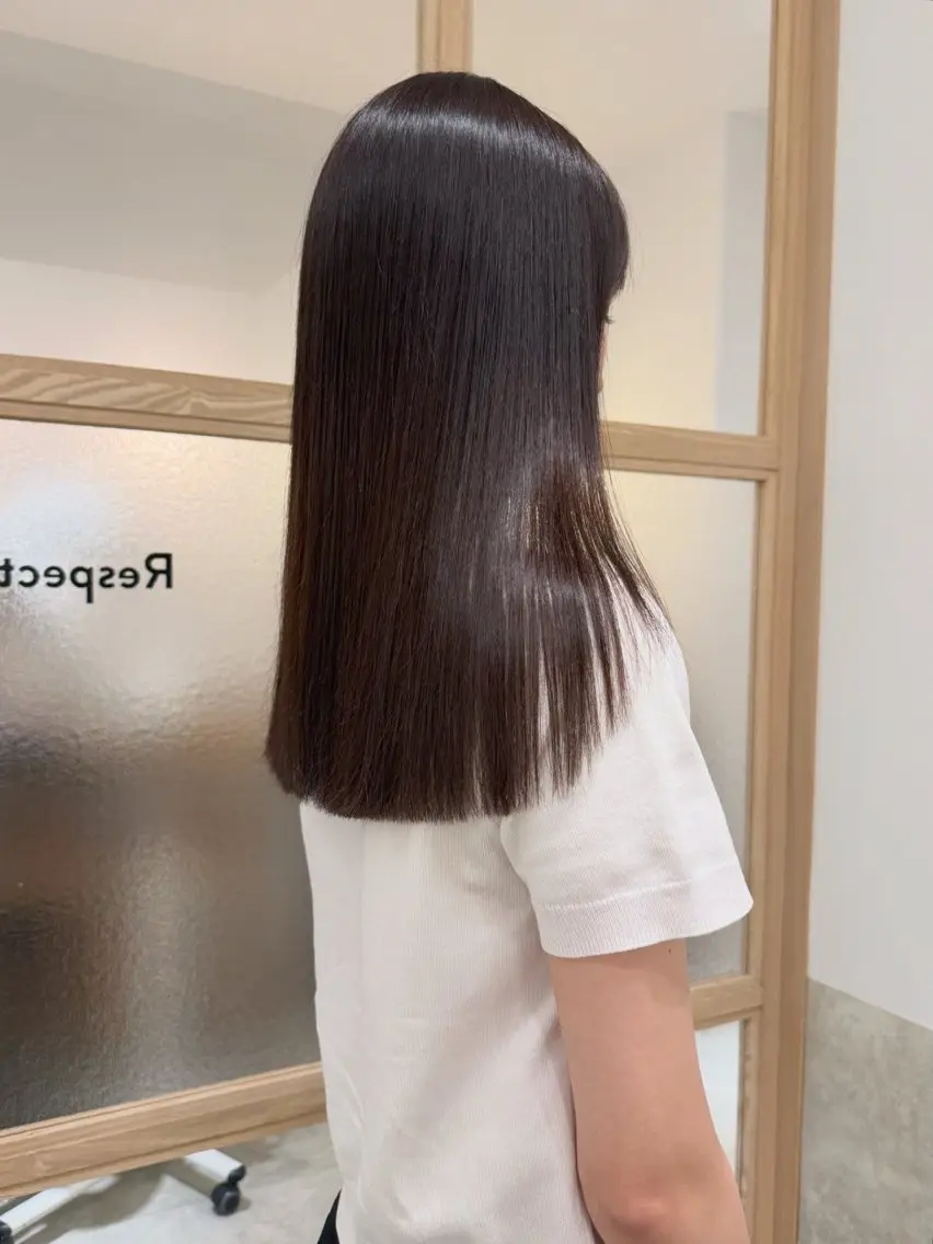 ロング カット ヘアカラー 縮毛矯正 トリートメント 𓍯柔らかhair 𓍯 yukinoのヘアスタイル