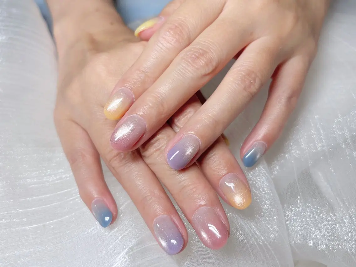 ネイル ハンドネイル H3 Nail Tsuki🦋💙のネイルデザイン