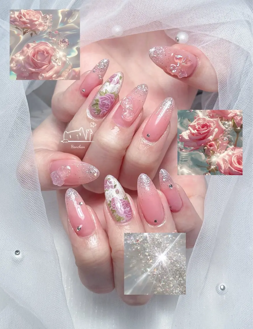 セミロング ハンドネイル Hi beauty 渋谷のネイルデザイン