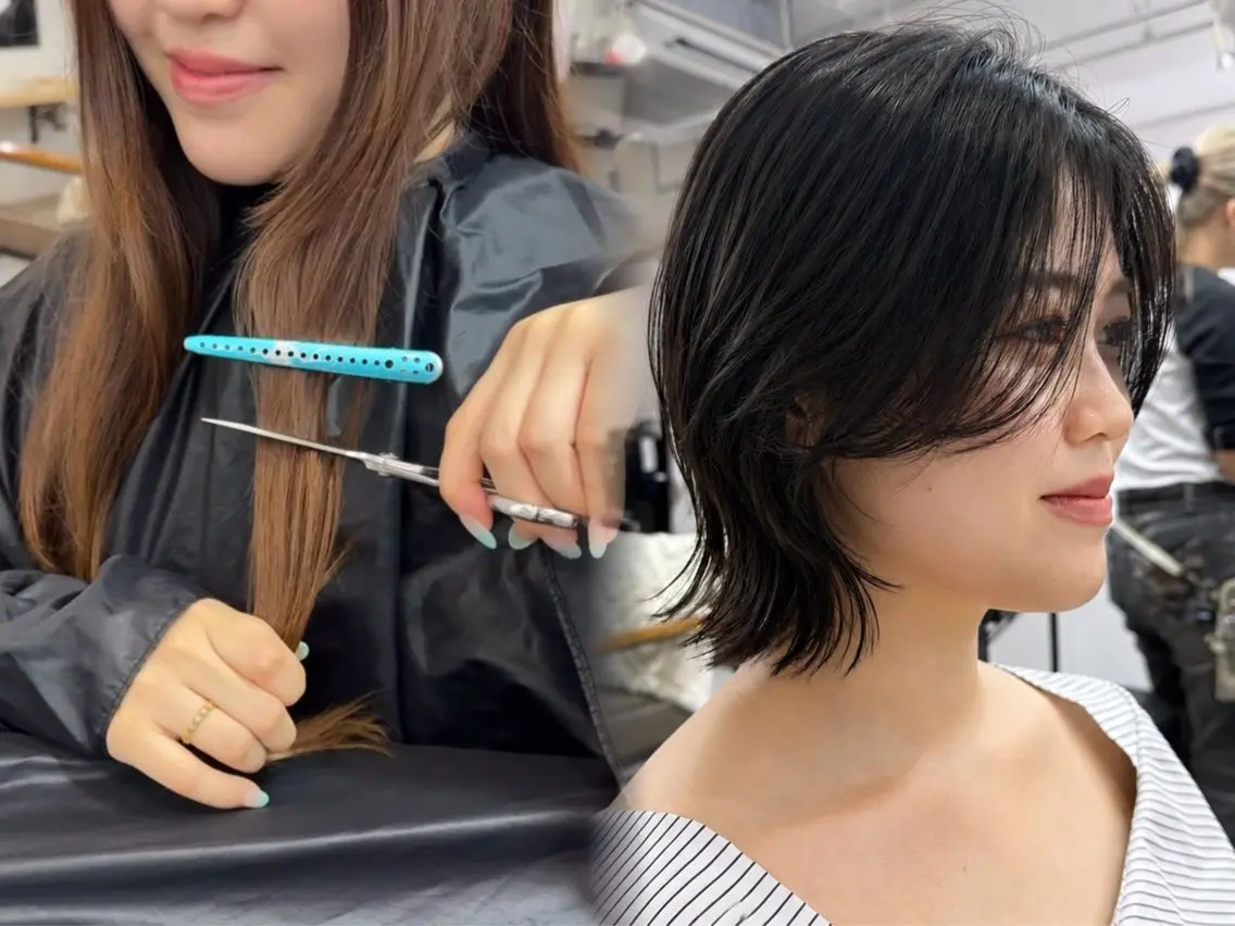 ミディアム ボブ 顔周りカット 髪質改善 韓国風ヘア レイヤーカット カット ヘアカラー トリートメント 多毛癖毛さんのお悩み 解決!🫧ナルミのヘアスタイル