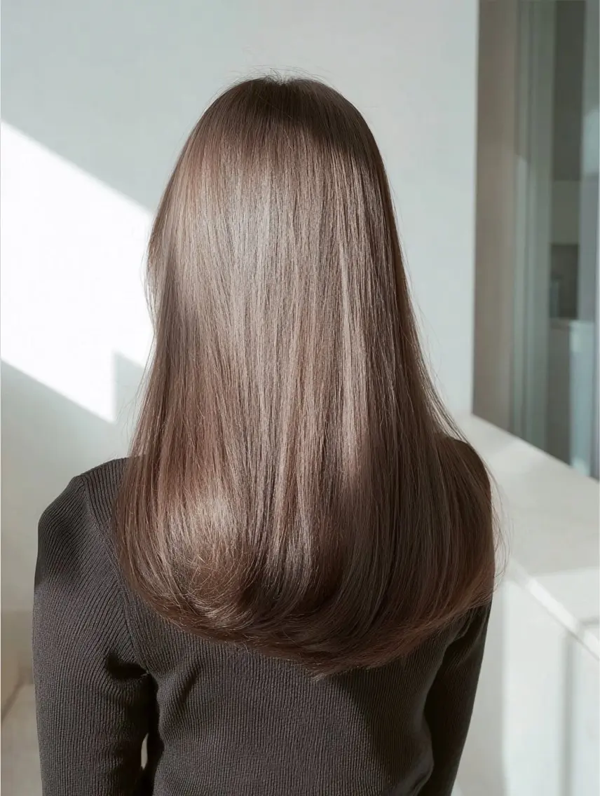 ロング カット ヘアカラー 縮毛矯正 トリートメント 髪質改善ストレート/ 透明感カラー🥣🤍のヘアスタイル