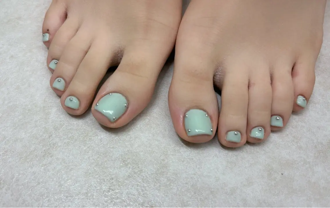 ネイル フットネイル Mai :矢場町 ニュアンス🌿アートのネイルデザイン