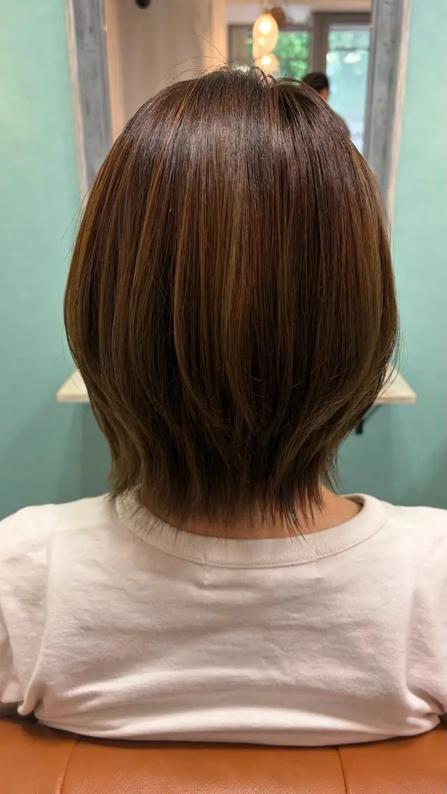 ミディアム ボブ くびれヘア レイヤーカット 渡邉光姫/ カットモデル募集中✨のヘアスタイル