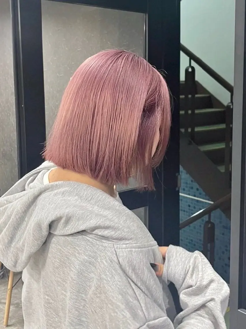 ショート カラー ヘアカラー トリートメント 💎透明感カラー💎 bAteAu あまねのヘアスタイル