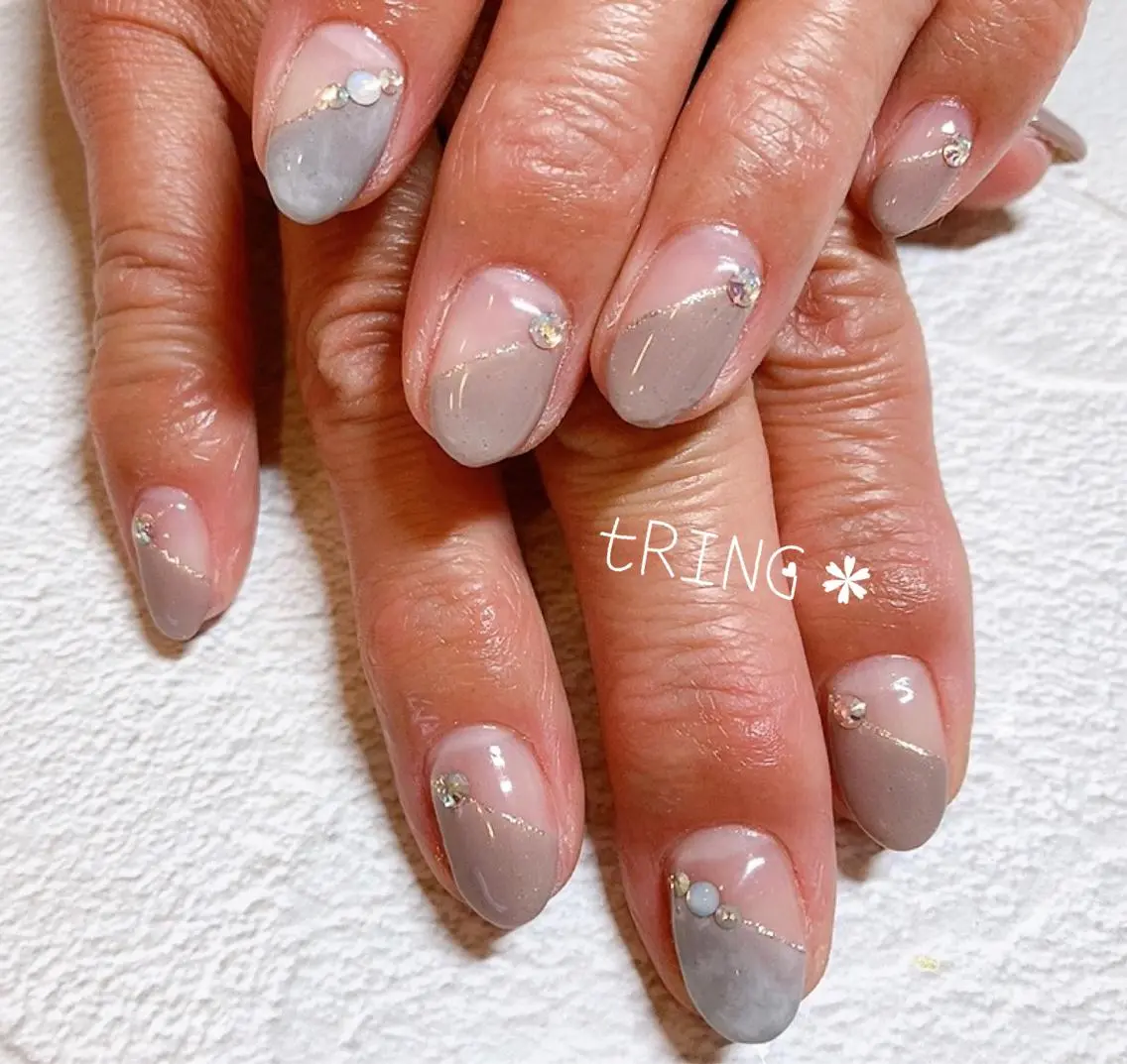 ネイル ハンドネイル tRING＊ しいの木台のネイルデザイン
