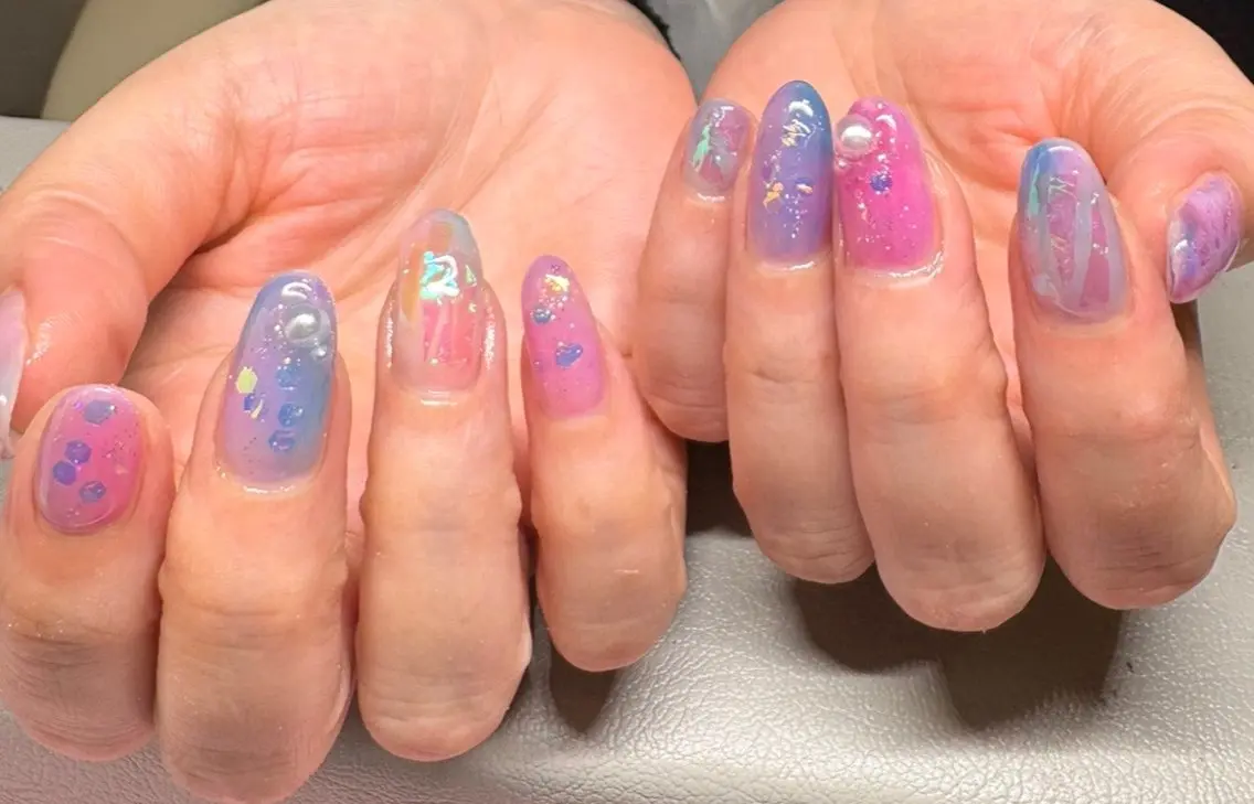 ネイル 持ち込み ハンドネイル Chaleur fleurのネイルデザイン