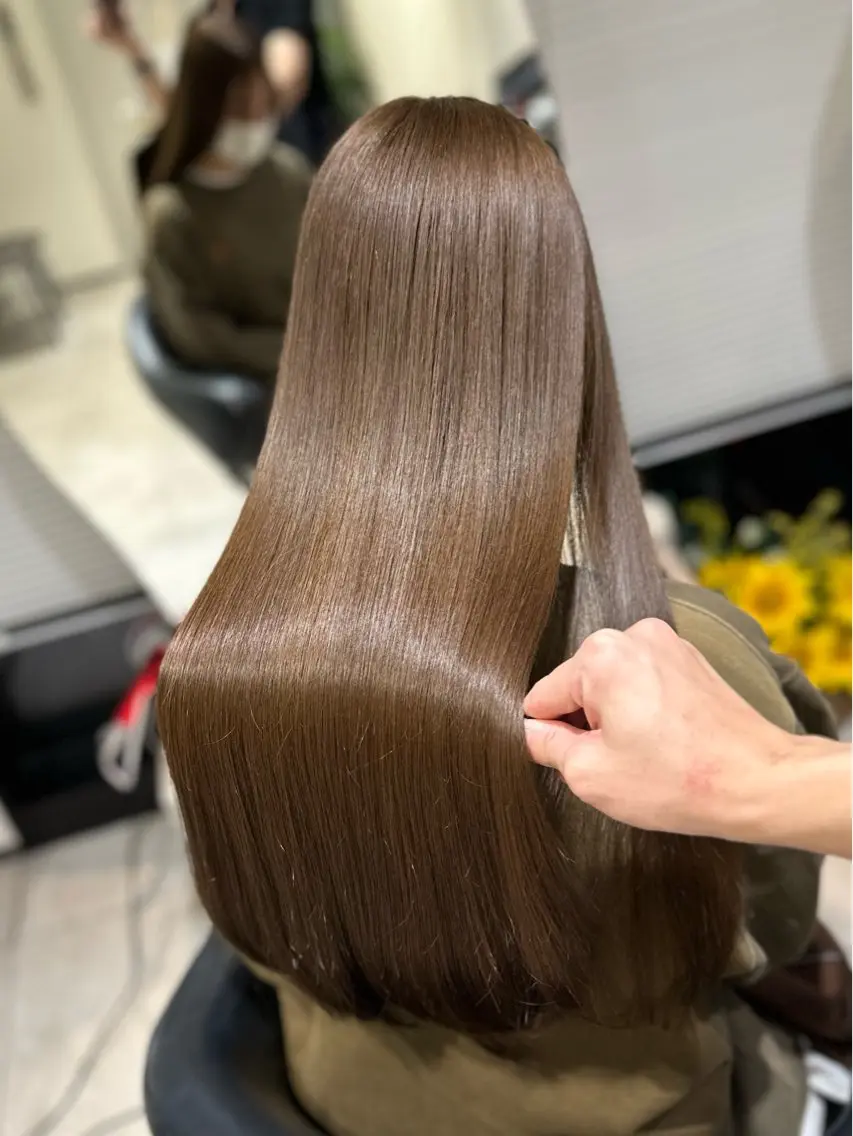 ロング パーマ ヘアカラー 美髪矯正🫧艶髪特化 🫧関口太郎のヘアスタイル
