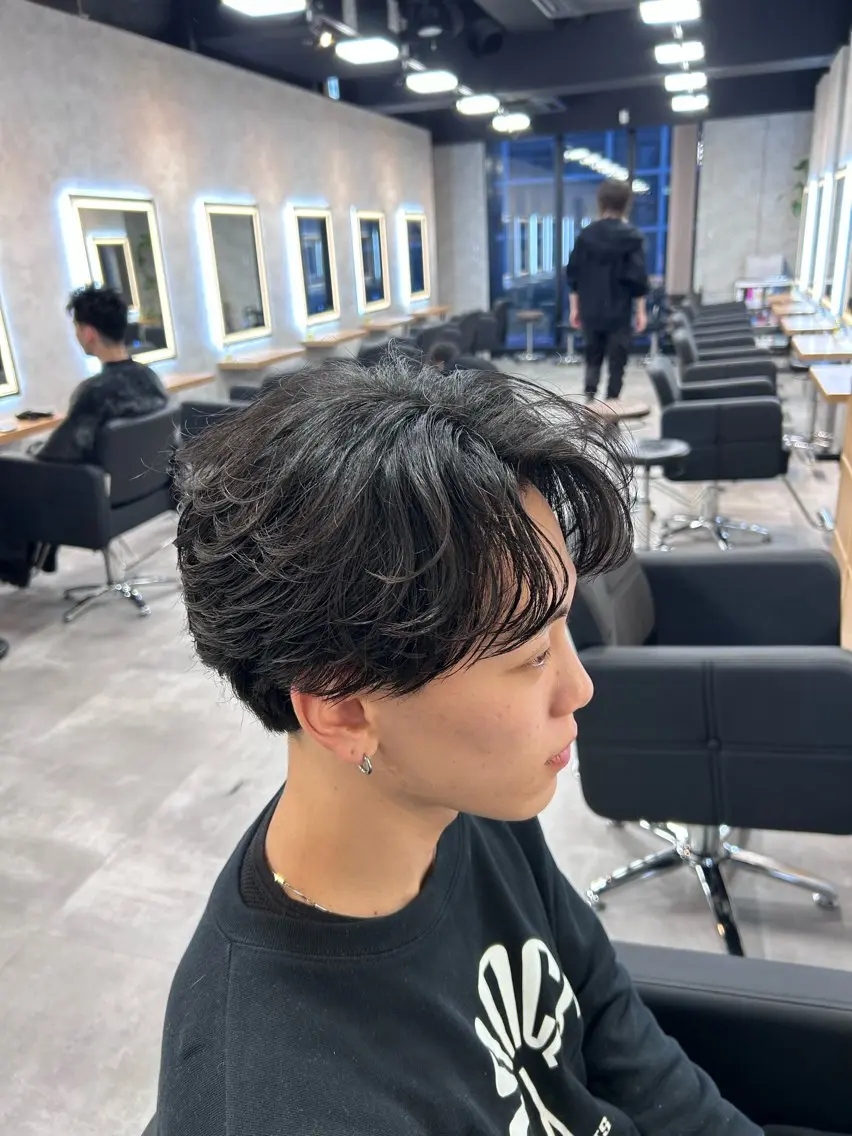 ショート カラー パーマ メンズ メンズパーマ ニュアンスパーマ カット メンズ特化 👑YUTAのヘアスタイル