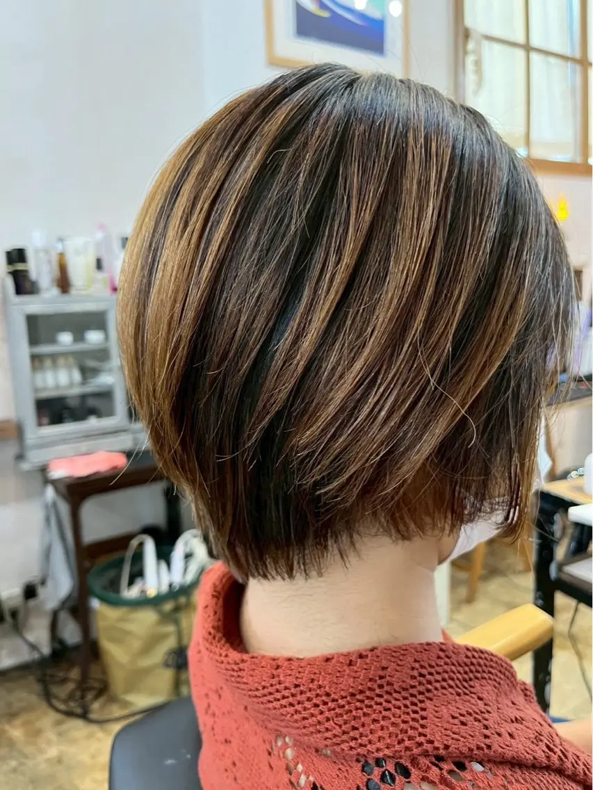 ショート パーマ 山口 真里亜のヘアスタイル