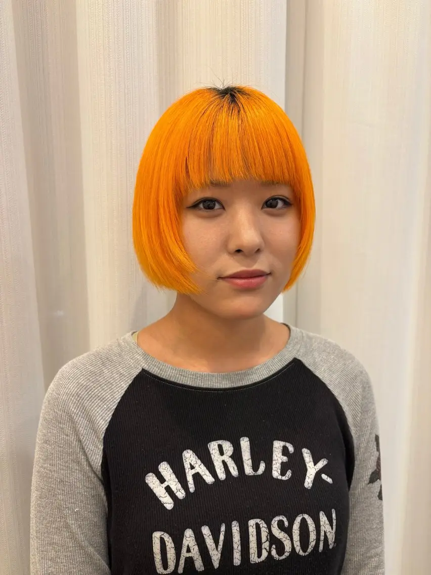 ショート ボブレイヤー ボブ 顔周りカット レイヤーカット 小顔カット 中里 恵梨のヘアスタイル