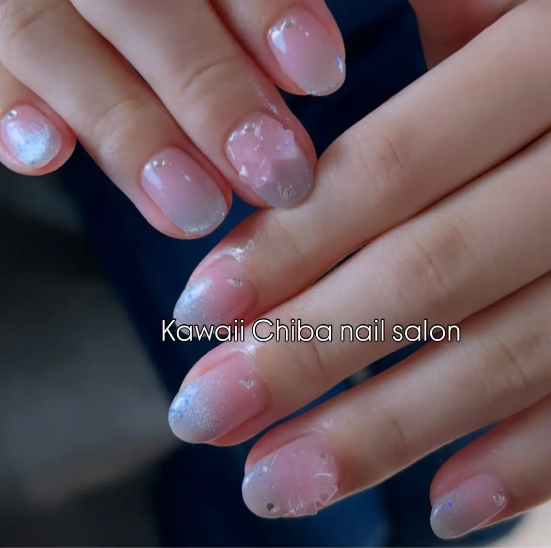 ネイル 長さ出し フレンチネイル ジェルネイル ガーリー 韓国ネイル Kawaii Chiba nailのネイルデザイン