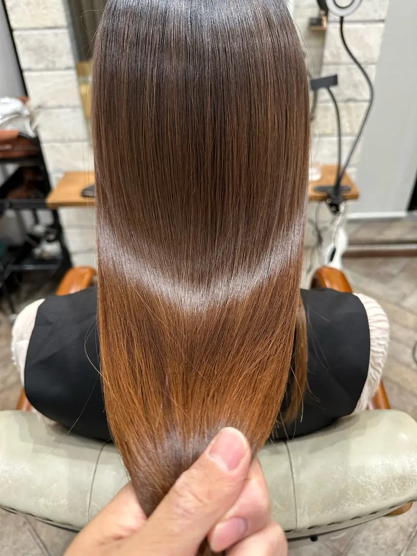 ロング カラー カット 縮毛矯正 トリートメント 櫛部洸貴/ 頭皮改善、髪質改善のヘアスタイル