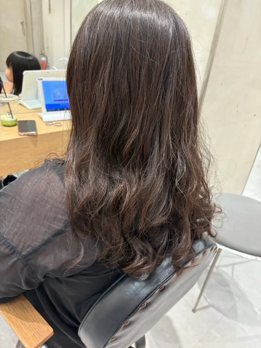 セミロング パーマ KOGA／ パーマモデル募集のヘアスタイル