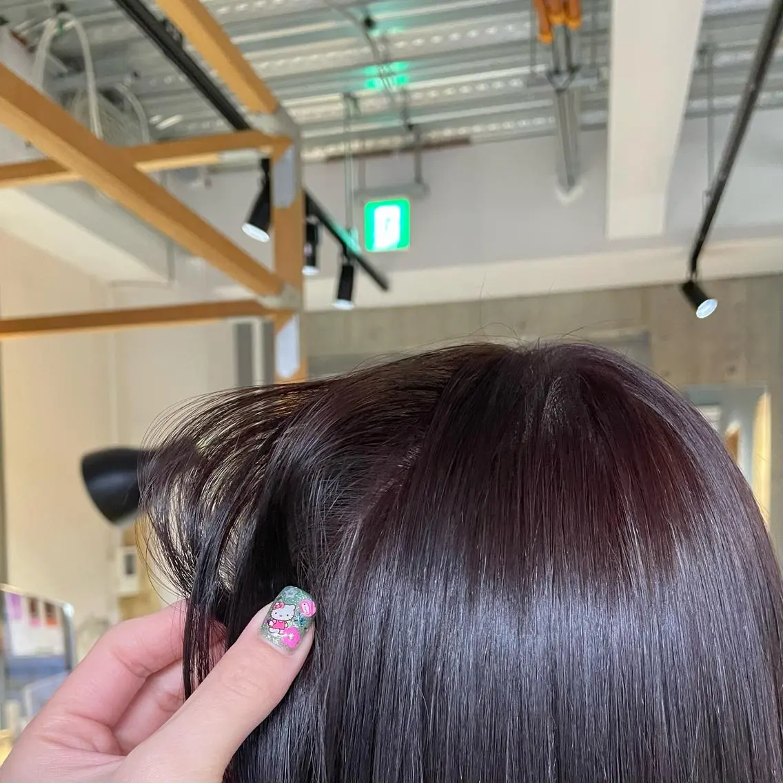 ミディアム カラー ヘアアレンジ ブラウンカラー ピンクカラー ピンクブラウン ヘアカラー CEINE loq ‪🍒なつきのヘアスタイル