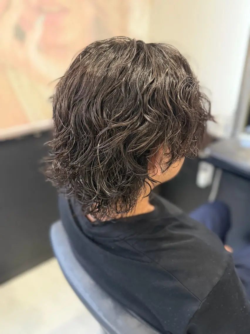 メンズ カット パーマ 長田 麻友子のヘアスタイル