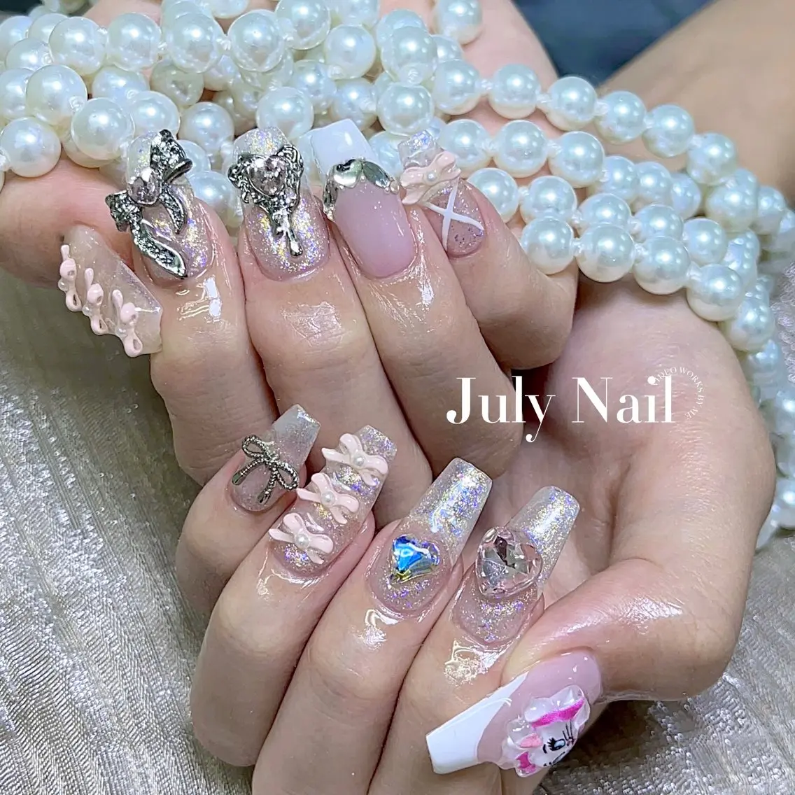 カラー ハンドネイル July Nail 新横浜駅のネイルデザイン