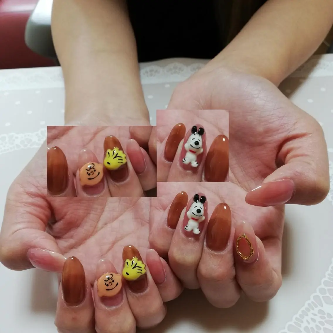 ネイル ブラウン ワンカラーネイル ぷっくりネイル ネイル junkoのネイルデザイン