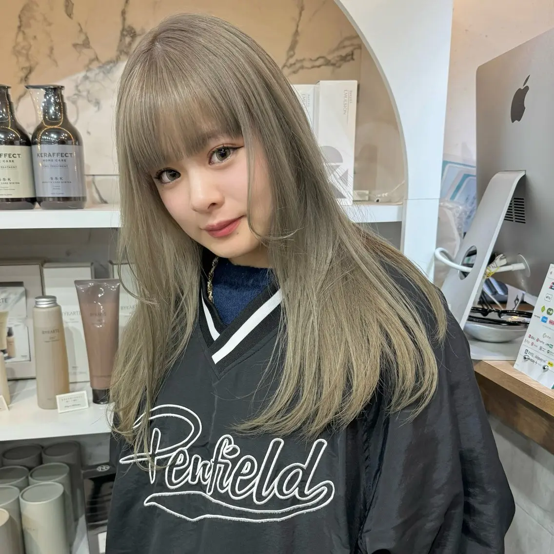 ロング カラー ヘアカラー トリートメント エクステモデル募集 💗大阪梅田/川上のヘアスタイル