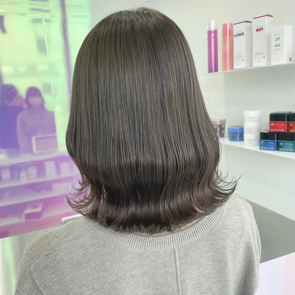カラー 透明感グレージュ/ 艶髪/銀座TUNEのヘアスタイル
