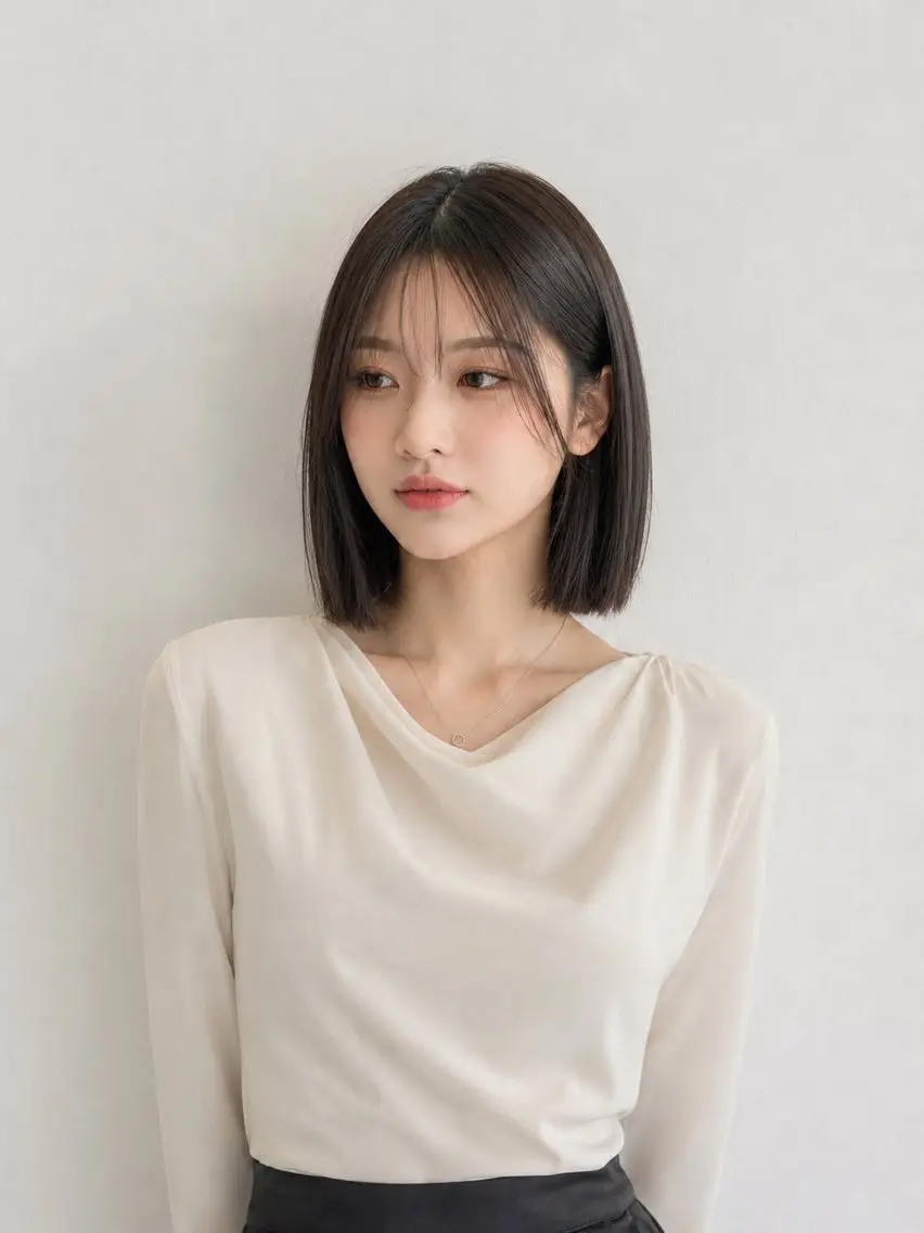 ショート ボブ 顔周りカット カット トリートメント ヘッドスパ モテ🤍トレンドヘア /新宿/ワカナのヘアスタイル