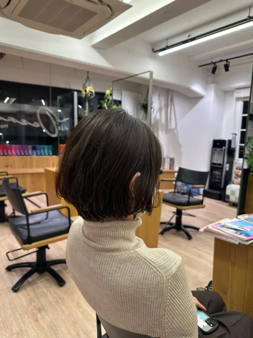 ショート 切りっぱなし/髪質 改善矯正/さやか🫧のヘアスタイル