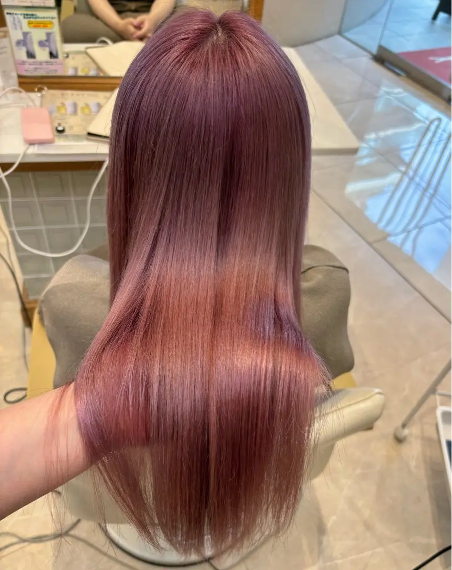 セミロング カラー 透明感カラー ピンクカラー カット ヘアカラー 暖色カラー/ブリーチ 櫻井　華のヘアスタイル
