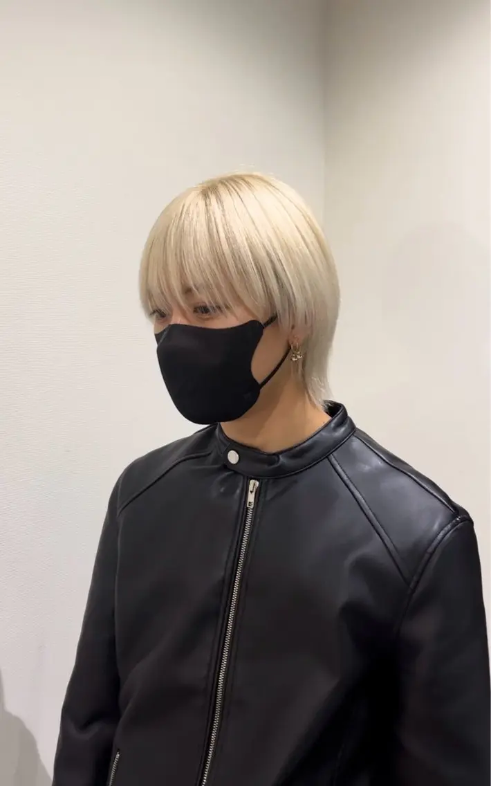 カラー メンズ メンズブリーチ ブリーチ 透明感カラー デザインカラー 髪質改善 山本梨華/ 透明感カラーのヘアスタイル