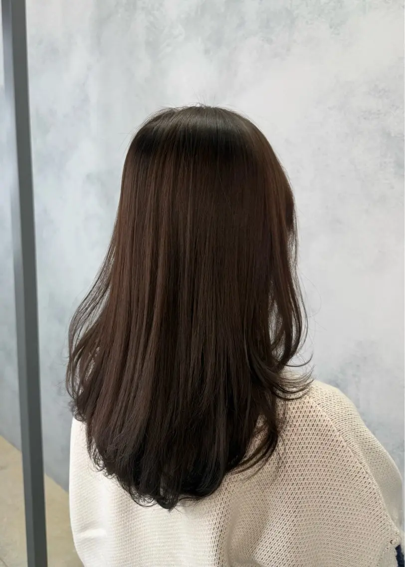 ロング カラー ベージュカラー ショコラベージュ カット ヘアカラー トリートメント Fūna︎｜ 八王子 ｜モデル募集中のヘアスタイル