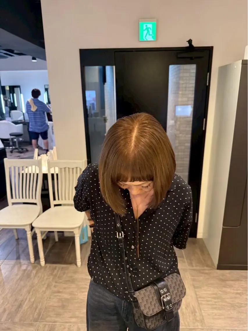 ミディアム カラー カット ヘアカラー 中川 蓮のヘアスタイル
