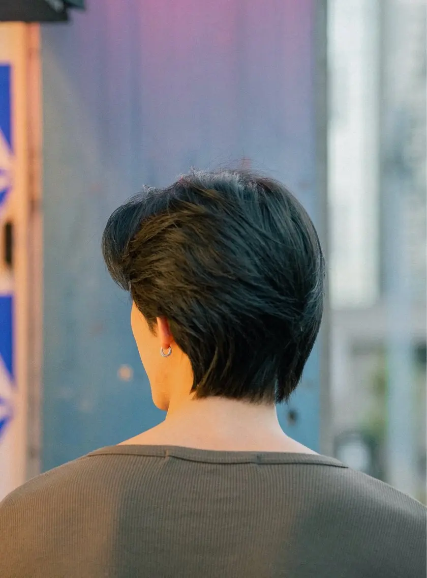 ミディアム カラー パーマ メンズ カット パーマ 🔗メンズサロン🔗 Kieのヘアスタイル