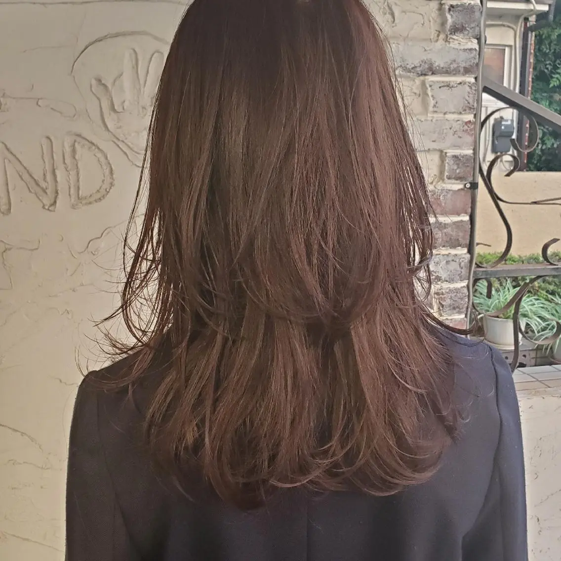 セミロング カラー カット ヘアカラー トリートメント 韓国レイヤー柔らかい 地毛風縮毛矯正/マツのヘアスタイル