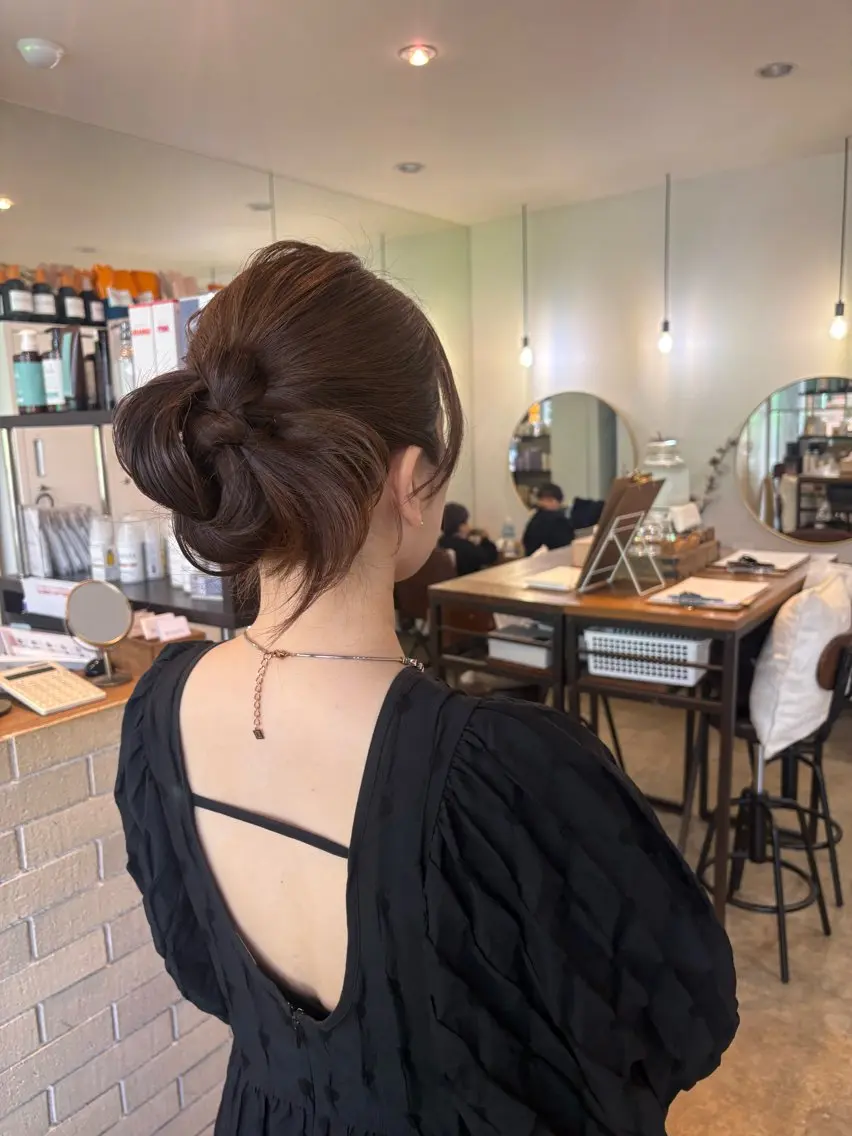 セミロング 韓国風ヘア ヘアセット 鈴木 奈波のヘアスタイル
