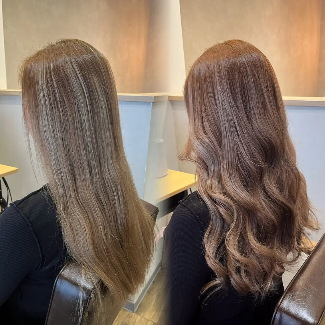 ロング カラー ピンクカラー ☁️艶カラー☁️田邉 栞璃のヘアスタイル