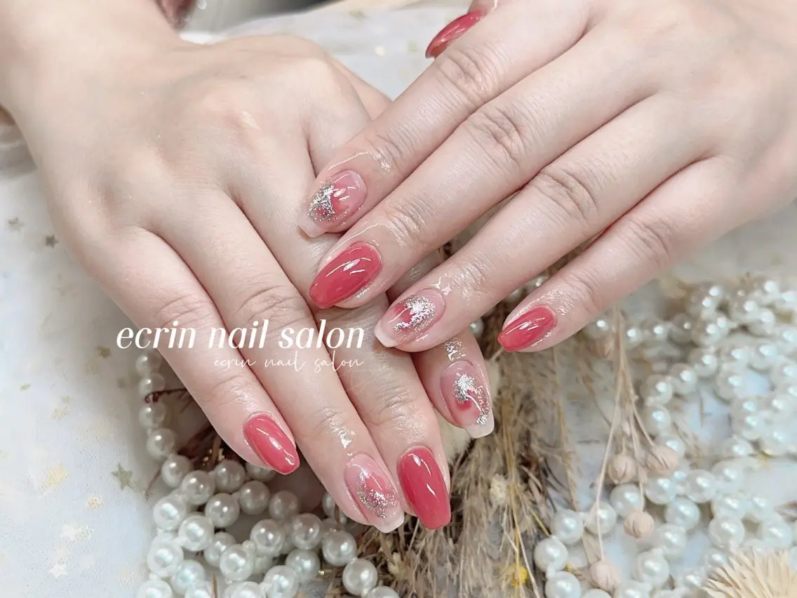 ネイル シンプルネイル ワンホンネイル ハンドネイル ハンドケア ecrin nail 錦糸町(るい)のネイルデザイン