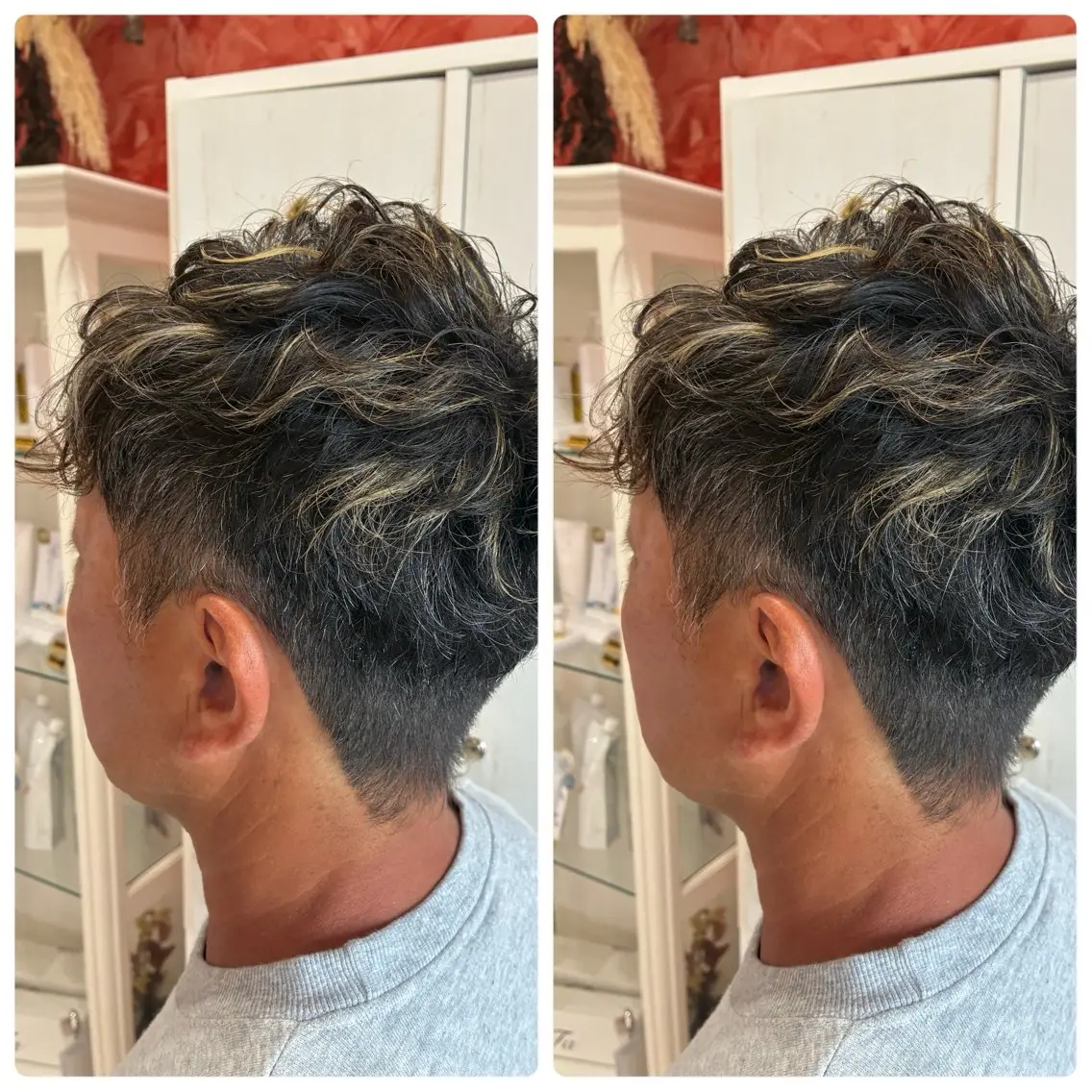 ショート カラー メンズ ヘアカラー おおやま たくみのヘアスタイル