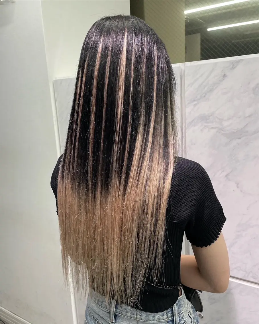ロング ハイトーンカラーエク ステ🌺RENA🌺のヘアスタイル
