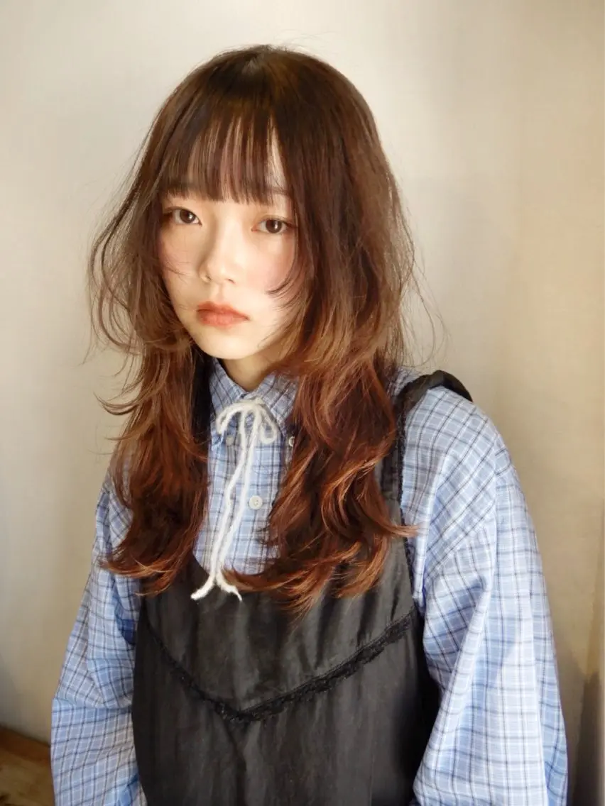 セミロング カラー ヘアアレンジ レイヤーカット レイヤーカット/ natsukiのヘアスタイル